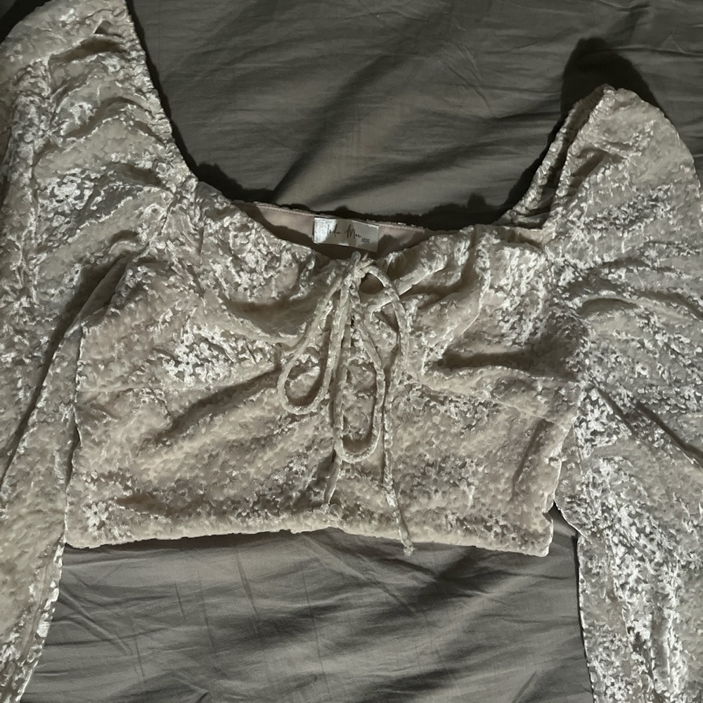 Cream colored milkmaid/peasant top, size Small